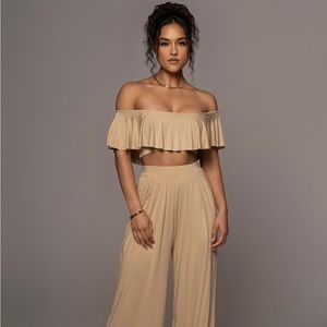 Super Cute Two Piece Pant Set- Rayon & Spandex